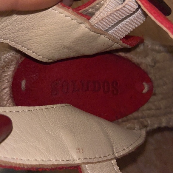 Soludos Sandals Espadrilles Wedge Red Suede Size 9 - Picture 9 of 9